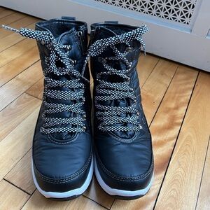 Black Faux Fur Lined Boots